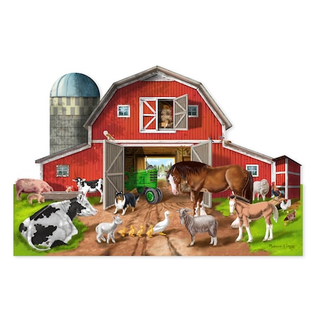 Melissa & Doug Busy Barn Yard Shaped Floor Puzzle - 32 Pieces 2923